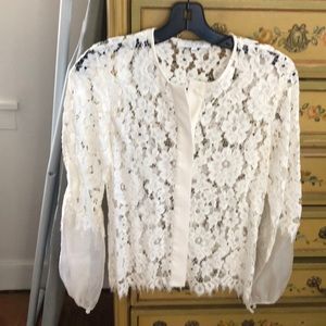 Alexis xs white lace blouse